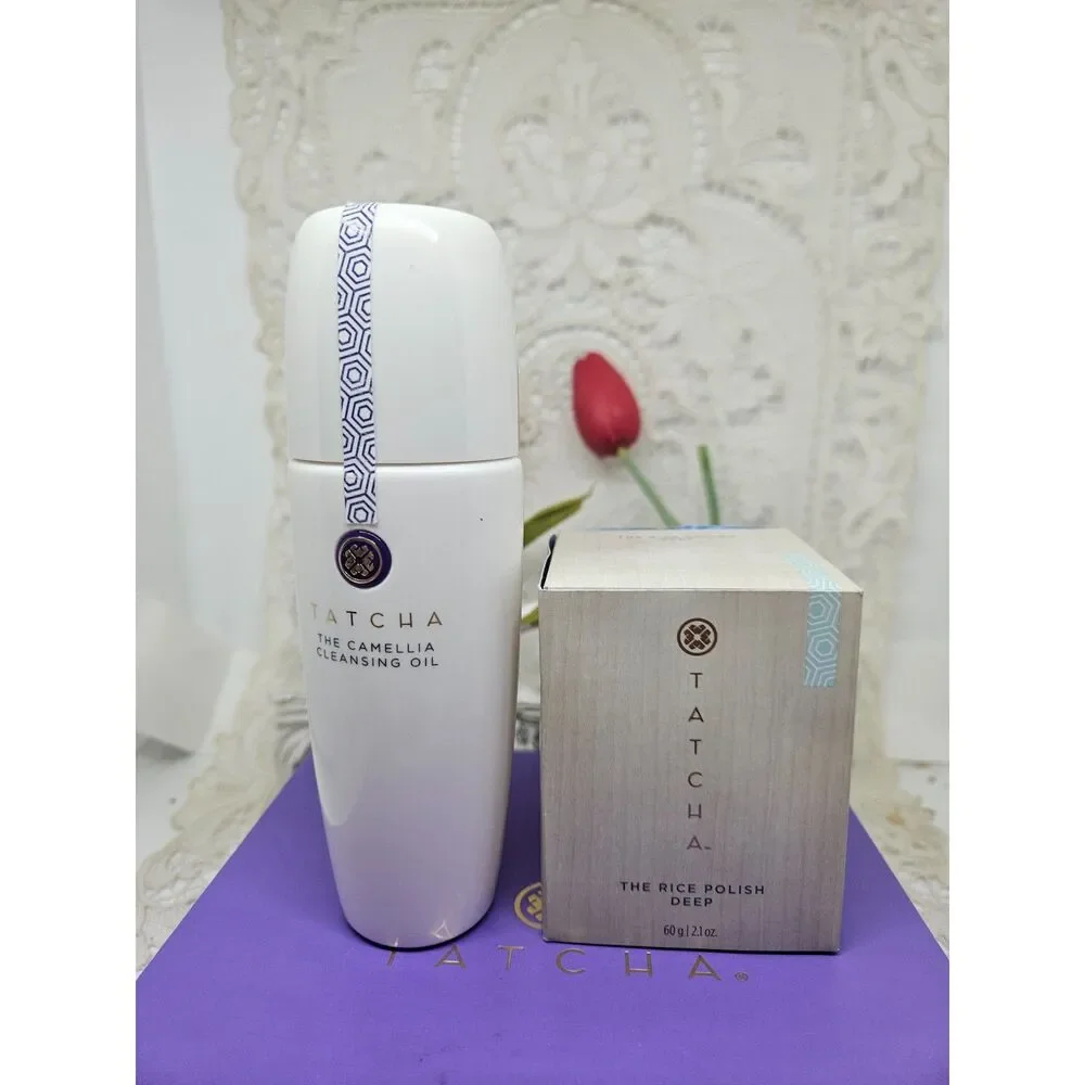 TATCHA Cleansing Oil 5oz New Sealed Rice Powder Deep 60g NIB Set